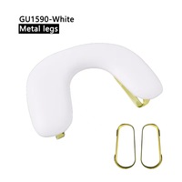Repose-main ergonomique en cuir PU et éponge avec base métallique personnalisée de qualité supérieure pour salon de manucure