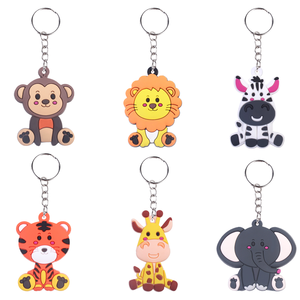 Diverse Animal Shapes PVC <b>Key</b> Chains Personal Custom 3D Logo Durable Eco-Friendly UV Printing Party Favor Souvenir Rubber - Product Image 1