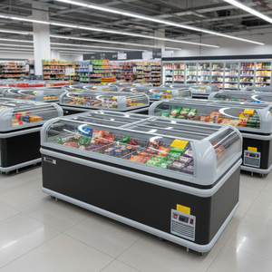Vitrine Réfrigérée Commerciale Grande Capacité avec Porte Coulissante <span class=keywords><strong>en</strong></span> Verre Transparent pour Supermarché - Product Image 1
