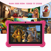 Tablet Anak C Idea 7 Inci Layar IPS Android 12 Tablet Kamera Ganda 6GB+128GB Prosesor MTK 5000mAh 2.4G/5G Wi-Fi Edukasi Baru