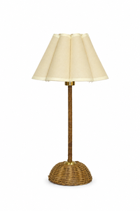 Draadloze oplaadbare rotan tafellamp, draagbare lampenkap van geplooide stof, afstandsbediening, dimbaar, kleurveranderend, slaapkamerdecoratie - Product Image 4