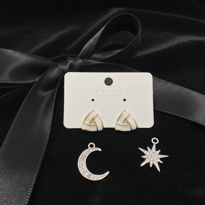 Vendita calda stile coreano orecchini di cristallo gotico di tendenza alla moda con arco stella della luna gioielli per le donne all'ingrosso - Product Image 3