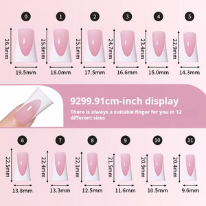 Faux ongles à presser couleur naturelle pour manucure française, pièces d'ongles portables DIY pour usage personnel et vente en gros en salon - Product Image 4