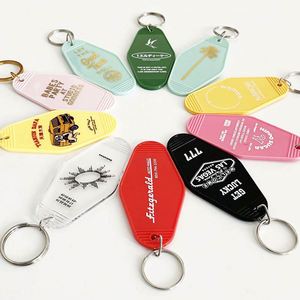 Design Wholesale Custom Motel Style Keychain Custom Hotel Style Blank Motel <b>Key</b> <b>Chain</b> - Product Image 1