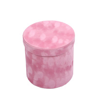 Boîtes à fleurs de luxe en velours romantique pour la Saint-Valentin étuis ronds pour fête de mariage ensemble trois en un pour le paquet cadeau de la fête des mères