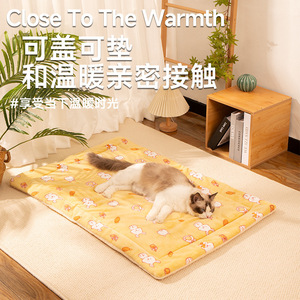 Pet Cat Flannel Mat Thickened Warm Winter <b>Bed</b> For Cats And Dogs Pet Supplies - Product Image 2