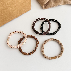 7mm Polka Dots Plait tóc scrunchies cho cô gái hàng đầu đàn hồi tóc ban nhạc cao su bện tóc quan hệ dây thừng đuôi ngựa chủ - Product Image 3