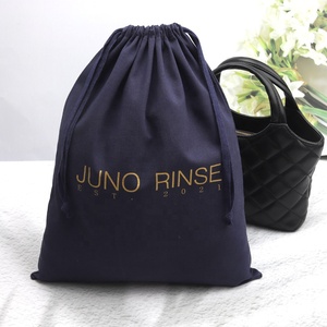 Sacs à cordon en coton et lin 30*40cm, logo personnalisé, taille personnalisée, sac de rangement en toile de coton écologique, pochette anti-poussière - Product Image 2