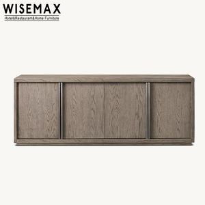 WISEMAX أثاث خشبي صلب بأربعة أبواب كونسول غرفة طعام حديثة لوح جانبي لغرفة المعيشة بالفيلا الحديثة - Product Image 4