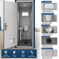 LESEN Container Prefabbricato in Acciaio con Pannelli Sandwich, Bagno Portatile Moderno e Traspirante, Design Pieghevole, Garanzia 1 Anno