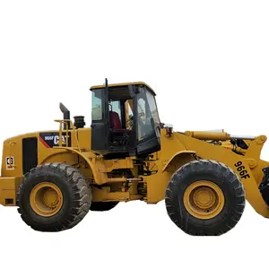 Carregador/máquina de carregamento usado gato pesado 966f, máquina velha caterpillar 966 950 980, carregador com horas baixas usadas à venda