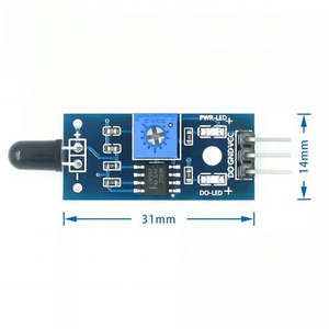 Modulo sensore di fiamma LM393 modulo di rilevamento sorgente di fuoco modulo ricevitore a infrarossi scheda blu a 3 fili - Product Image 2