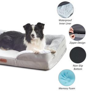 Colchón para perros <span class=keywords><strong>de</strong></span> cartón <span class=keywords><strong>de</strong></span> espuma viscoelástica lavable extraíble rectangular <span class=keywords><strong>de</strong></span> diseño clásico <span class=keywords><strong>de</strong></span> alta calidad - Product Image 4