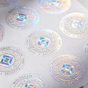 High-quality custom-printed computer logo electrical holographic labels; self-adhesive anti-counterfeit holographic labels - Product Image 3