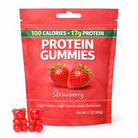 Permen Gummy Protein Tinggi Rasa Semangka untuk Dewasa dengan Label Pribadi OEM, Mengandung Whey Protein Isolate untuk Nutrisi Olahraga