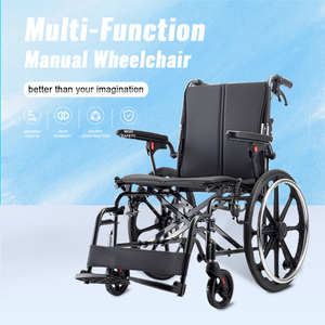 Cadeira de Rodas Manual OEM de Melhor Qualidade Dobrável em Liga de Alumínio Equipamento de Reabilitação para Idosos e Pessoas com Deficiência - Product Image 2