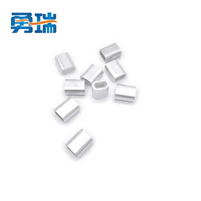 oval-shaped Aluminium Thimble M6 sleeves for wire rope aluminium wire rope sling ferrule