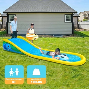 PVC <b>Inflatable</b> <b>Water</b> <b>Slide</b> with Sprinkler 178*52*30 Inch with 2 Surf Board 32*22 Inch for Kids Summer Backyard Outdoor <b>Water</b> Fun - Product Image 5