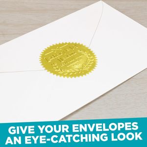 Sellos en relieve con borde dentado, pegatinas autoadhesivas, etiquetas para certificados, pegatinas <span class=keywords><strong>de</strong></span> lámina dorada para invitaciones <span class=keywords><strong>de</strong></span> boda - Product Image 4
