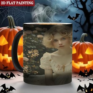 High Frosted Density <b>Ceramic</b> <b>Mug</b> 11oz Black Heat Activated Color Changing Coffee Tea Cup - Product Image 6