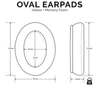 Brainwavz HM5 bantalan Velour pengganti bantalan telinga bantalan kuping kualitas tinggi-untuk ATH-M50X, SHU-RE, AKG, HifiMan, headphone ATH