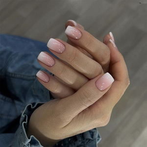 Haute Qualité Personnalisé Rose Acrylique Cercueil Presse Faux Ongles Étanche Ballerine Ongles Réutilisables pour Doigts Offre Spéciale pour Salons - Product Image 3