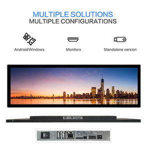 OEM आकार बैनर सुपरमार्केट बढ़ाया बार एलसीडी डिस्प्ले अल्ट्रा वाइड शेल्फ बढ़त विज्ञापन प्लेयर स्क्रीन मॉनिटर डिजिटल साइनेज - Product Image 5