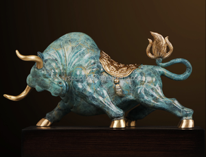 Statua di Toro in Bronzo, Scultura da Scrivania in Ottone, Vendita Calda - Product Image 5