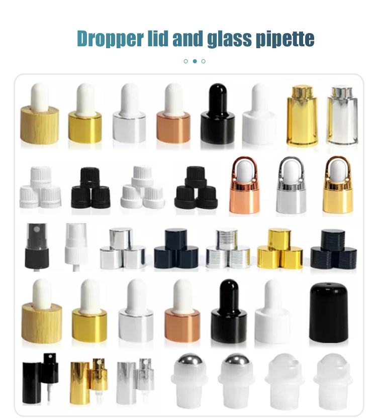 Transparent Childproof cap Essential Oil Dropper Bottles 1oz 2oz