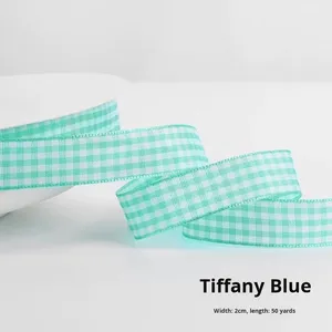 50 mét 2cm hai mặt đầy màu sắc kẻ sọc <span class=keywords><strong>Ribbon</strong></span> 100% polyester Scottish phong cách cho bó hoa quà tặng hoa bao bì Phụ Kiện 20 - Product Image 6