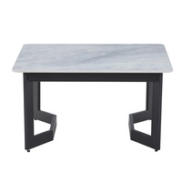 Vente directe d'usine, table basse noire luxueuse, table basse carrée en dalle de roche pour salon