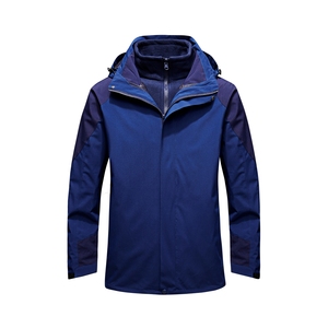 2025 veste d'hiver personnalisée pour hommes femmes 3-en-1 imperméable extérieur Softshell avec fermeture à glissière en polaire chaude conception Patchwork - Product Image 2