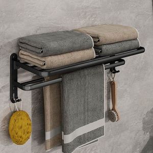 Toallero Plegable de Colores, Diseño Moderno, Soporte de Pared de Aluminio, Sin Perforaciones, Almacenamiento para Baño y Apartamento - Product Image 1