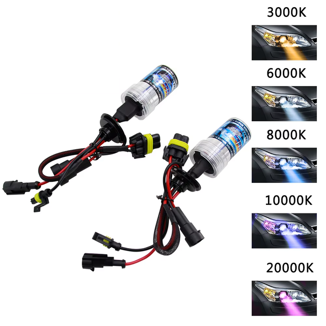 12V 55W Xenon H7 HID Conversion Kit H1 H3 H11 9005 9006 Bulb Auto Car Headlight Lamp 3000k 4300k 5000K 6000k 8000K 12000K