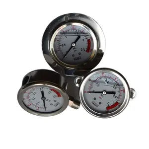 Stainless Steel Roll Ring Manometer Liquid Filled Pressure Gauge For Water Filter System Parts