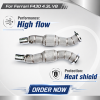 Für Ferrari F430 4.3L Performance-Downpipes, Hochleistungs-Katalysator-Auspuffkrümmer, Direkt Anschraubbare Auto-Tuning-Teile, Auf Lager