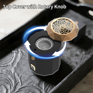 Vàng có thể sạc lại xách tay hồi giáo Arabian thơm mubkhar xe bukhoor điện tử Arabic Oud điện hương bakhoor Burner - Product Image 4