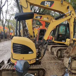 Excavadora CAT 303c usada 3 toneladas Caterpillar 2022 año Mini excavadora de segunda mano Precio barato Cat 303c caliente