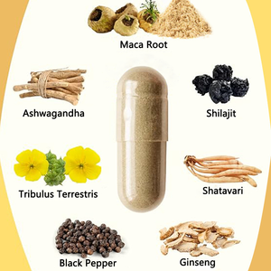 Capsule Premium OEM 7 <span class=keywords><strong>in</strong></span> 1 con Radice di Maca, Ashwagandha, Ginseng, Tribulus, Energia Naturale, Supporto per le Prestazioni e l'Umore Maschile, 150 Capsule - Product Image 2