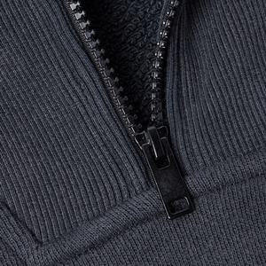 Sudadera Unisex de Algodón Estilo Urbano Retro Deportivo con Media Cremallera, Corte Holgado y Efecto Lavado - Product Image 4