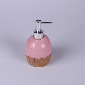Juego <span class=keywords><strong>de</strong></span> Baño <span class=keywords><strong>de</strong></span> Cerámica Rosa Ovalado Minimalista y Elegante, <span class=keywords><strong>Dispensador</strong></span> <span class=keywords><strong>de</strong></span> Jabón con Base <span class=keywords><strong>de</strong></span> Corcho, 4 Piezas, Juego <span class=keywords><strong>de</strong></span> Aseo Compacto para Hotel y Hogar - Product Image 2