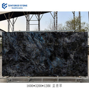 หินหยกสีฟ้าขนาด3200*1600*12มม. ขนาดใหญ่สำหรับห้องรับประทานอาหารผนังเคาน์เตอร์พื้นกำแพงกำแพงกำแพง backsplash Hall ซักรีดถนน - Product Image 4