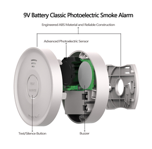 9V Operated Wireless Smoke <strong>Sensor</strong> Photoelectric - Product Image 2
