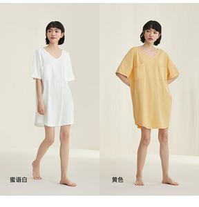Casa <span class=keywords><strong>donna</strong></span> Sleep Wear pigiama Oversize t-shirt Plus Size abbigliamento <span class=keywords><strong>donna</strong></span> estate Set completo <span class=keywords><strong>cotone</strong></span> pigiameria <span class=keywords><strong>donna</strong></span> 100% <span class=keywords><strong>cotone</strong></span> L/C - Product Image 5