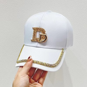 Casquette de baseball Hua Liyu réglable en coton avec strass et logo D – Élégante, pour le quotidien, protection solaire, style bec de canard - Product Image 4