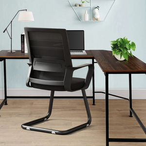 <span class=keywords><strong>Chaise</strong></span> <span class=keywords><strong>de</strong></span> <span class=keywords><strong>bureau</strong></span> ergonomique à dossier haut en maille pour salle <span class=keywords><strong>de</strong></span> conférence d'école bon marché sans roues d'attente - Product Image 6