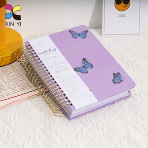 Organizer buku catatan Spiral bercetak kustom buku catatan harian jurnal sampul keras perencana pernikahan