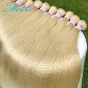 Groothandel Donkere Wortel Blonde Braziliaanse Haar Bundels, Menselijk Haar Weave Bundels Braziliaanse, Virgin Onbewerkte Vrouwen Kunstmatige Haar
