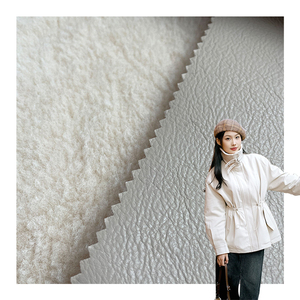 Tissu en fourrure synthétique en polyester <span class=keywords><strong>peluche</strong></span> PV super doux 770 g/m², tricoté en chaîne, 57/58, pour manteau d'hiver, tissu épais pour vêtements - Product Image 1