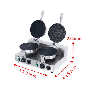 Thiết Kế Mới Bề Mặt Thép Không Gỉ Đúc Nhôm Không Dính Tấm Ice Cream Cone Waffle Maker / Waffle Cone Maker Máy - Product Image 2